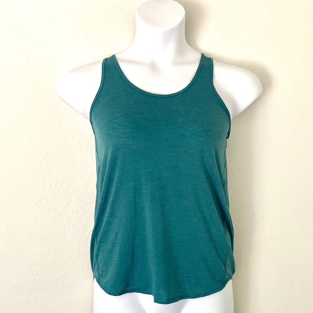 Lululemon‎ Essential Tank Pleated back Racerback Teal SMALL Athleisure Quick Dry